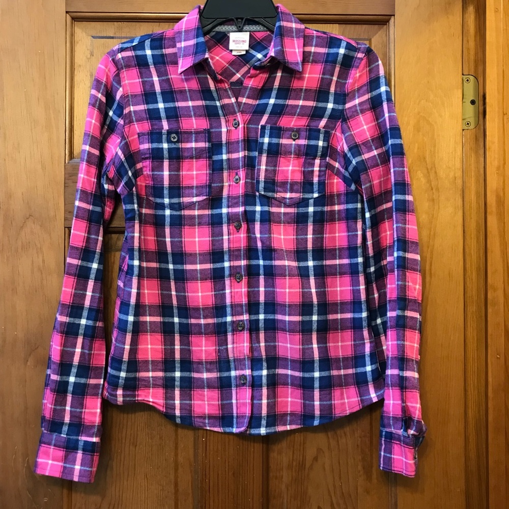Mossimo Pink and Blue Flannel - Picture 1 of 4